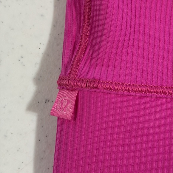 Lululemon Pivot Reversible Tank Ribbed Top Hot Pink Size 10 - Picture 3 of 6